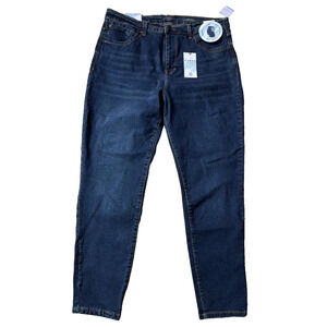 Curve Appeal High Rise Essential Skinny Jeans 14/32 NWT Dark Wash